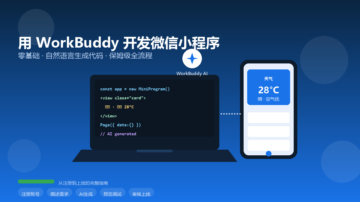 用 WorkBuddy 从零开发微信小程序：保姆级全流程（图文详解）