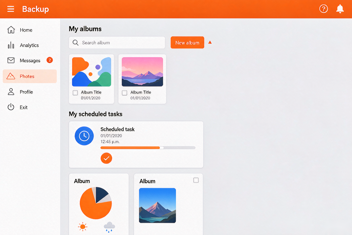 XiaomiAlbumSyncer 网页后台示意